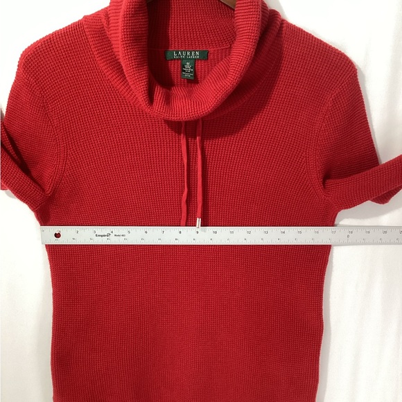 Lauren Ralph Lauren Sweater Size M Color Red 100% Cotton Knit Long Sleeves - Picture 12 of 12